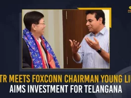 KTR Meets Foxconn Chairman Young Liu Aims Investment For Telangana, Aims Investment For Telangana, KTR Meets Foxconn Chairman Young Liu, Minister KTR Meets Foxconn Chairman Young Liu, Telangana Minister KTR Meets Foxconn Chairman Young Liu, Foxconn Chairman Young Liu, Young Liu, Foxconn Chairman, Investment For Telangana, Minister KTR Meets Foxconn Chairman, KTR Meets Foxconn Chairman News, KTR Meets Foxconn Chairman Latest News, KTR Meets Foxconn Chairman Latest Updates, KTR Meets Foxconn Chairman Live Updates, Working President of the Telangana Rashtra Samithi, Telangana Rashtra Samithi Working President, TRS Working President KTR, Telangana Minister KTR, KT Rama Rao, Minister KTR, Minister of Municipal Administration and Urban Development of Telangana, KT Rama Rao Minister of Municipal Administration and Urban Development of Telangana, KT Rama Rao Information Technology Minister, KT Rama Rao MA&UD Minister of Telangana, Mango News,