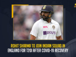 Rohit Sharma To Join Indian Squad In England For T20I After Covid-19 Recovery, Rohit Sharma To Join Indian Squad In England For T20I, After Covid-19 Recovery, Indian Cricket Captain Rohit Sharma is all set to join the Indian squad in England for the White Ball series, White Ball series, Rohit Sharma batting in the nets after he tested negative for the Wuhan Virus, Rohit Sharma tested negative for the Wuhan Virus, Board of Control for Cricket in India shared the post on Twitter, BCCI shared the post on Twitter, rescheduled fifth Test against England in Edgbaston, Rohit Sharma Health, Rohit Sharma Health Condition, Rohit Sharma Health News, Rohit Sharma Health Reports, Rohit Sharma Latest Health Condition, Rohit Sharma Latest Health Report, Rohit Sharma Latest News, Rohit Sharma Latest Updates, White Ball series News, White Ball series Latest News, White Ball series Latest Updates, White Ball series Live Updates, Mango News,