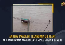 Andhra Pradesh Telangana On Alert After Godavari Water Level Rises Posing Threat, Telangana On Alert After Godavari Water Level Rises Posing Threat, Andhra Pradesh On Alert After Godavari Water Level Rises Posing Threat, Godavari Water Level Rises Posing Threat, Andhra Pradesh And Telangana On Alert, rising water level of the Godavari River is a flood threat, Water resources authorities issued a first flood warning when water level in Godavari river touched 11.75 feet, rising flood level in the Godavari river, Water level in river Godavari has been rising and crossed the second warning level, Godavari Water Level News, Godavari Water Level Latest News, Godavari Water Level Latest Updates, Godavari Water Level Live Updates, Mango News,