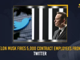 Elon Musk Fires 5000 Contract Employees From Twitter,Announces New Boss Elon Musk, CEO Parag Agrawal, CFO Ned Segal, Elon Musk Buys Twitter, Elon Musk Latest News And Updates, Elon Musk News And Updates, Elon Musk Takes Control of Twitter, Elon Musk Tesla, Elon Musk Twitter Live Updates, Elon Musk Twitter Takeover, Mango News, mango news telugu, Terminates Top Executives, Twitter Ex CEO Parag Agrawal, Twitter Ex CFO Ned Segal, Twitter Verification Blue Tick To Cost $8, Twitter Verification Blue Tick To Cost $8 Announces New Boss Elon Musk
