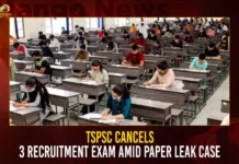 TSPSC Cancels 3 Recruitment Exam Amid Paper Leak Case,TSPSC Cancels 3 Recruitment Exam,Amid Paper Leak Case,TSPSC on Paper Leak Case,Mango News,TSPSC Cancels 3 More Recruitment Tests,Amid opposition protests over exam,Telangana cancels government recruitment exams,Amid oppn protests over exam paper leak,TSPSC cancels Group-I Prelims,TSPSC Paper Leak Scam,TSPSC Examinations Latest Updates,TSPSC Recruitment Latest Updates,TSPSC Group 1 Latest Updates,Chairman Janardhan Reddy Latest News