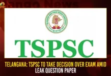 Telangana: TSPSC To Take Decision Over Exam Amid Leak Question Paper,Telangana TSPSC To Take Decision,TSPSC Over Exam Amid Leak,Amid Leak Question Paper,Mango News,Question Paper Leak,TSPSC To Take A Call On Cancelling,TSPSC Clerk & Two Others For Paper Leak,Nine Held In TSPSC Public Exam,TSPSC Employees Involved,TSPSC 2023 Paper Leak,TSPSC Paper Leak,TSPSC 2023 Latest News,TSPSC Latest Updates,Telangana TSPSC Live News,TSPSC Paper Leak News Updates