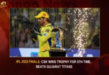 IPL 2023 Finals CSK Wins Trophy For 5th Time Beats Gujarat Titans,IPL 2023 Finals CSK Wins,CSK Wins Trophy For 5th Time,CSK Beats Gujarat Titans,Mango News,IPL 2023 Final CSK Beats Gujarat Titans,IPL CSK To Clinch Record-Equalling 5th Title,Ravindra Jadejas Four For Last Ball,IPL 5th Title by Ravindra Jadejas Four,IPL 2023 Final CSK Wins,IPL CSK 5th Title,Jadejas last ball heroics help CSK,CSK Vs GT IPL Final,Chennai Super Kings beat Gujarat Titans,CSK win IPL 2023 title,IPL 2023,IPL 2023 Latest News,IPL 2023 Latest Updates,CSK Vs GT News,CSK Vs GT Latest Updates